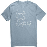 Lovable Capable Worthwhile canvas t