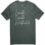 Lovable Capable Worthwhile canvas t