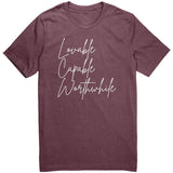 Lovable Capable Worthwhile canvas t