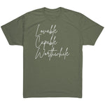 Tri Blend- Lovable Capable Worthwhile